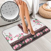 Red Romanian National Costume Bathroom Set Peony Flowers Traditional Folk Pattern - Wonder Print Shop