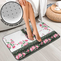Green Romanian National Costume Bathroom Set Peony Flowers Traditional Folk Pattern - Wonder Print Shop