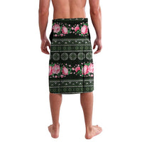 Green Romanian National Costume Lavalava Peony Flowers Traditional Folk Pattern - Wonder Print Shop