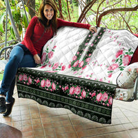 Green Romanian National Costume Quilt Peony Flowers Traditional Folk Pattern - Wonder Print Shop