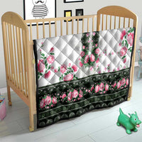 Green Romanian National Costume Quilt Peony Flowers Traditional Folk Pattern - Wonder Print Shop