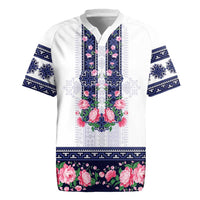 Navy Romanian National Costume Rugby Jersey Peony Flowers Traditional Folk Pattern - Wonder Print Shop