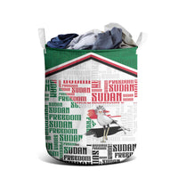 Sudan Laundry Basket Secretary Bird With Typography Patterns - Wonder Print Shop