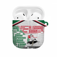 Sudan AirPods Case Secretary Bird With Typography Patterns - Wonder Print Shop