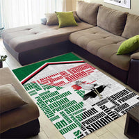 Sudan Area Rug Secretary Bird With Typography Patterns - Wonder Print Shop