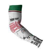 Personalized Sudan Arm Sleeves Secretary Bird With Typography Patterns - Wonder Print Shop