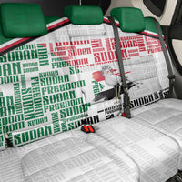 Sudan Back Car Seat Cover Secretary Bird With Typography Patterns - Wonder Print Shop