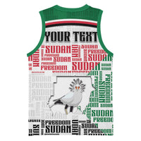 Personalized Sudan Basketball Jersey Secretary Bird With Typography Patterns - Wonder Print Shop