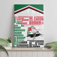 Sudan Canvas Wall Art Secretary Bird With Typography Patterns - Wonder Print Shop