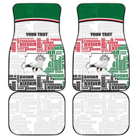 Personalized Sudan Car Mats Secretary Bird With Typography Patterns - Wonder Print Shop