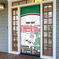 Personalized Sudan Door Cover Secretary Bird With Typography Patterns - Wonder Print Shop