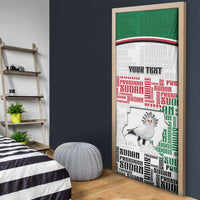Personalized Sudan Door Cover Secretary Bird With Typography Patterns - Wonder Print Shop