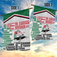 Sudan Garden Flag Secretary Bird With Typography Patterns - Wonder Print Shop