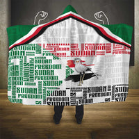 Sudan Hooded Blanket Secretary Bird With Typography Patterns - Wonder Print Shop