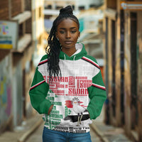 Personalized Sudan Hoodie Secretary Bird With Typography Patterns - Wonder Print Shop