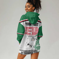Personalized Sudan Hoodie Dress Secretary Bird With Typography Patterns - Wonder Print Shop