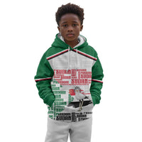 Personalized Sudan Kid Hoodie Secretary Bird With Typography Patterns - Wonder Print Shop