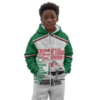 Personalized Sudan Kid Hoodie Secretary Bird With Typography Patterns - Wonder Print Shop
