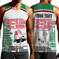 Personalized Sudan Men Tank Top Secretary Bird With Typography Patterns - Wonder Print Shop