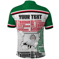Personalized Sudan Polo Shirt Secretary Bird With Typography Patterns - Wonder Print Shop