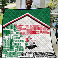 Sudan Quilt Secretary Bird With Typography Patterns - Wonder Print Shop