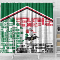 Sudan Shower Curtain Secretary Bird With Typography Patterns - Wonder Print Shop