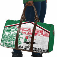 Sudan Travel Bag Secretary Bird With Typography Patterns - Wonder Print Shop