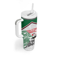 Personalized Sudan Tumbler With Handle Secretary Bird With Typography Patterns - Wonder Print Shop