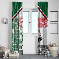 Sudan Window Curtain Secretary Bird With Typography Patterns - Wonder Print Shop
