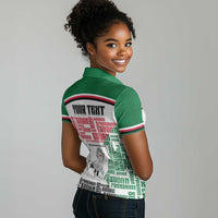 Personalized Sudan Women Polo Shirt Secretary Bird With Typography Patterns - Wonder Print Shop
