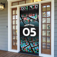 Custom South Sudan Door Cover Geometric African Patterns - Wonder Print Shop