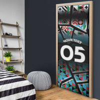 Custom South Sudan Door Cover Geometric African Patterns - Wonder Print Shop