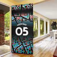 Custom South Sudan Door Cover Geometric African Patterns - Wonder Print Shop