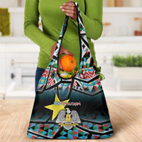 South Sudan Grocery Bag Geometric African Patterns - Wonder Print Shop