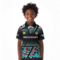 Custom South Sudan Kid Polo Shirt Geometric African Patterns - Wonder Print Shop