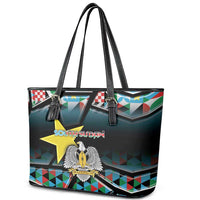 South Sudan Leather Tote Bag Geometric African Patterns - Wonder Print Shop