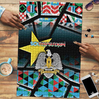 South Sudan Puzzle Geometric African Patterns - Wonder Print Shop