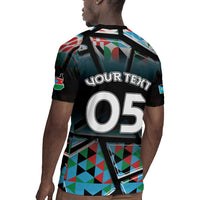 Custom South Sudan Rugby Jersey Geometric African Patterns - Wonder Print Shop