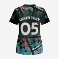 Custom South Sudan Scrub Top Geometric African Patterns - Wonder Print Shop