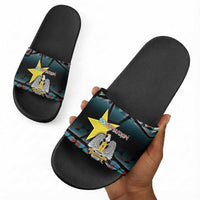 South Sudan Slide Sandals Geometric African Patterns - Wonder Print Shop