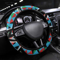 South Sudan Steering Wheel Cover Geometric African Patterns - Wonder Print Shop