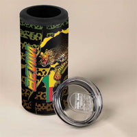 Personalized Benin 4 in 1 Can Cooler Tumbler Powerful African Leopard - Wonder Print Shop