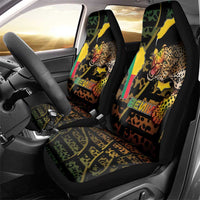 Benin Car Seat Cover Powerful African Leopard - Wonder Print Shop