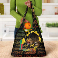 Benin Grocery Bag Powerful African Leopard - Wonder Print Shop