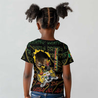 Personalized Benin Kid T shirt Powerful African Leopard - Wonder Print Shop