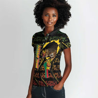 Personalized Benin Women Polo Shirt Powerful African Leopard - Wonder Print Shop