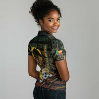 Personalized Benin Women Polo Shirt Powerful African Leopard - Wonder Print Shop