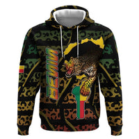 Personalized Benin Zip Hoodie Powerful African Leopard - Wonder Print Shop