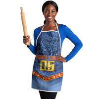 Custom DR Congo Football Apron Leopard Jaguar Tribal Pattern With Flags