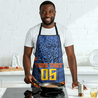 Custom DR Congo Football Apron Leopard Jaguar Tribal Pattern With Flags